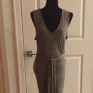 NWT GUESS Olive Green Tie Front Dress Size XL
